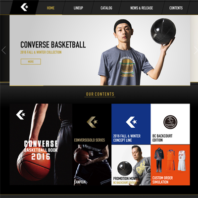 コンバース バスケットボール専用ホームページ、LINE UPページを『2016 FALL&WINTERモデル』に更新しました。